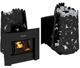 Дровяная банная печь GrillD Dubravo 180 Window