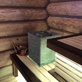 Электрокаменка Tulikivi Tuisku 10,5 kW, поверхность Rigata