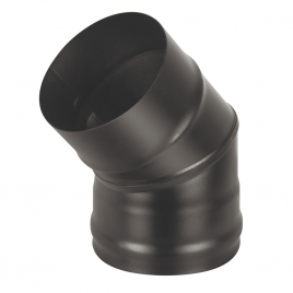 Колено Везувий BLACK (AISI 430/0,8мм) 45* 2-х секц. д.200