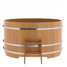 Купель круглая, лиственница, диаметр 1.80, деревянная