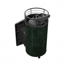Печь банная Атмосфера XL Верде Гватемала ламель + сетка, с газовой горелкой