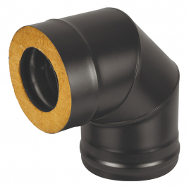 Сэндвич-колено Везувий BLACK (AISI 430/0,8мм) 90* 3 секции д.200х300