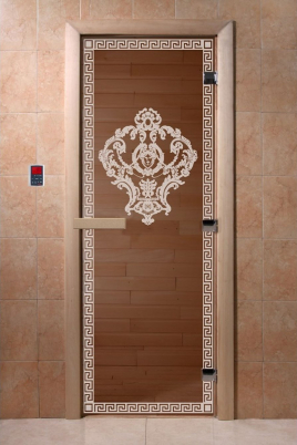 Стеклянная дверь DoorWood Версаче бронза, коробка ольха