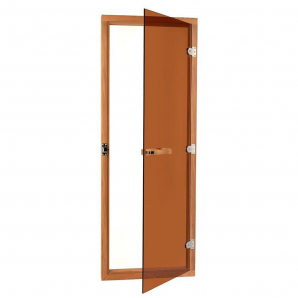Стеклянная дверь Sawo 731-4SGD 80x190 универсальная, стекло бронза, коробка кедр
